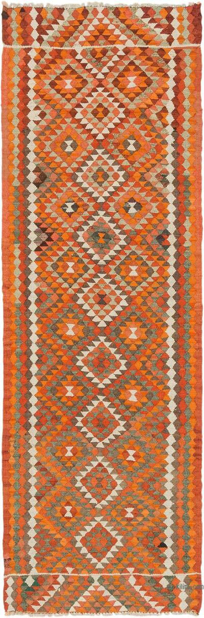 Vintage Tribal Kilim Runner - 3' 2" x 9' 5" (38" x 113")