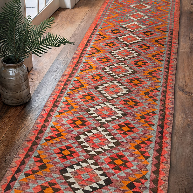 Vintage Anadolu Kilim Yolluk - 90 cm x 333 cm - K0077115