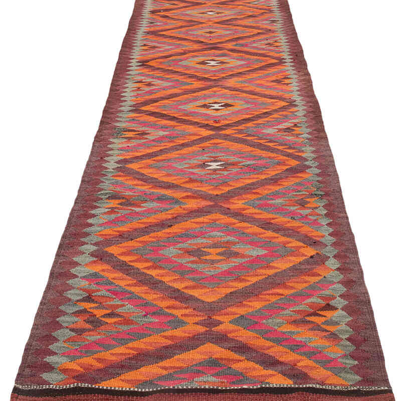 Vintage Tribal Kilim Runner - 2' 9" x 11' 2" (33" x 134") - K0077116