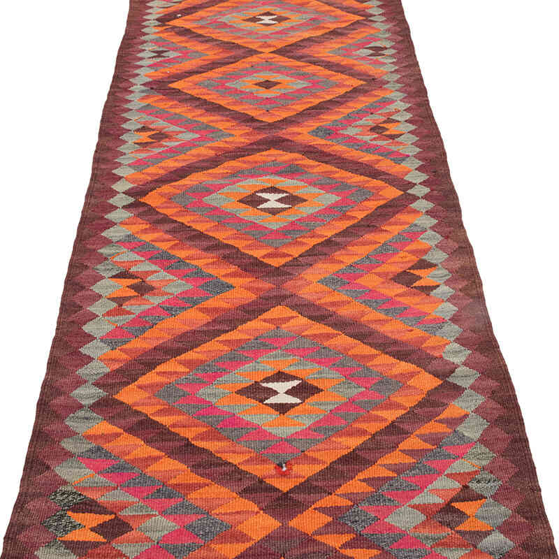Vintage Tribal Kilim Runner - 2' 9" x 11' 2" (33" x 134") - K0077116