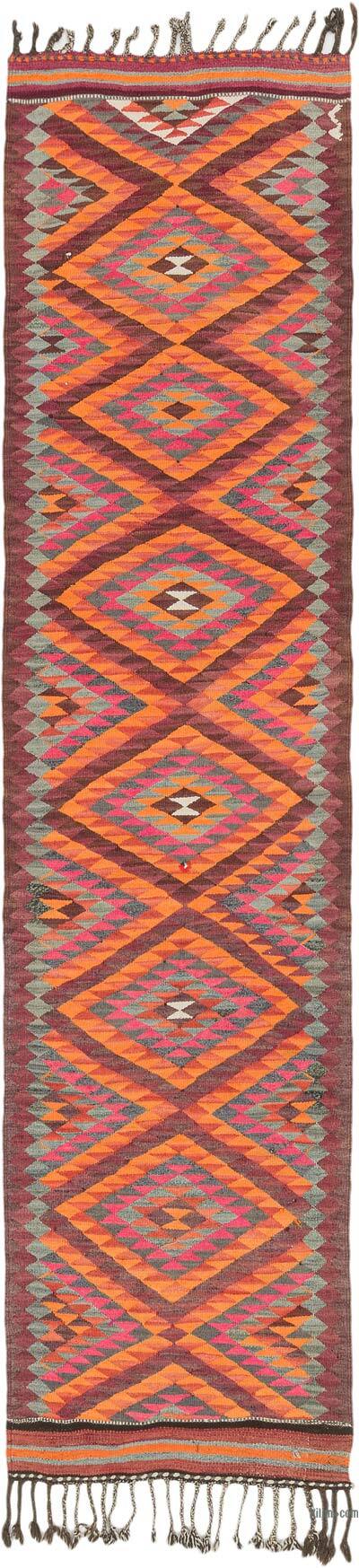 Vintage Tribal Kilim Runner - 2' 9" x 11' 2" (33" x 134")