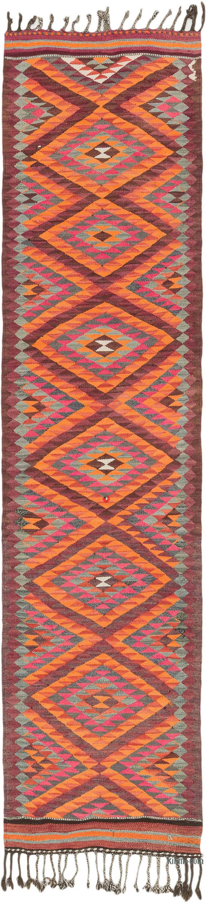 Vintage Tribal Kilim Runner - 2' 9" x 11' 2" (33" x 134") - K0077116
