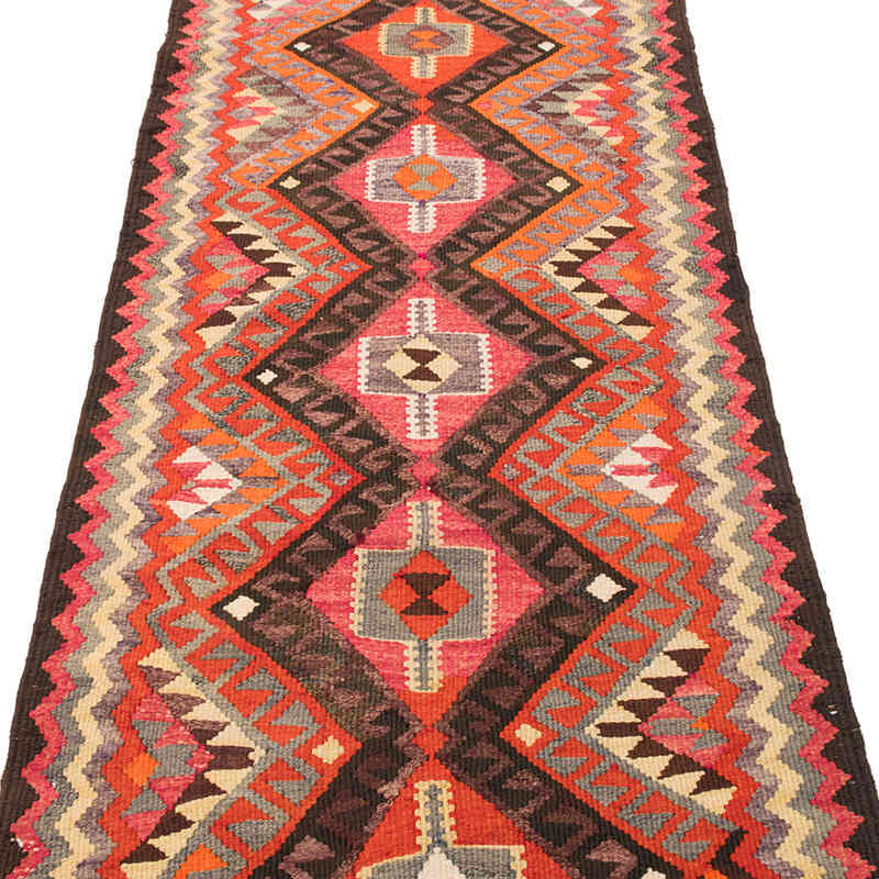 Vintage Tribal Kilim Runner - 2' 9" x 10' 1" (33" x 121") - K0077117