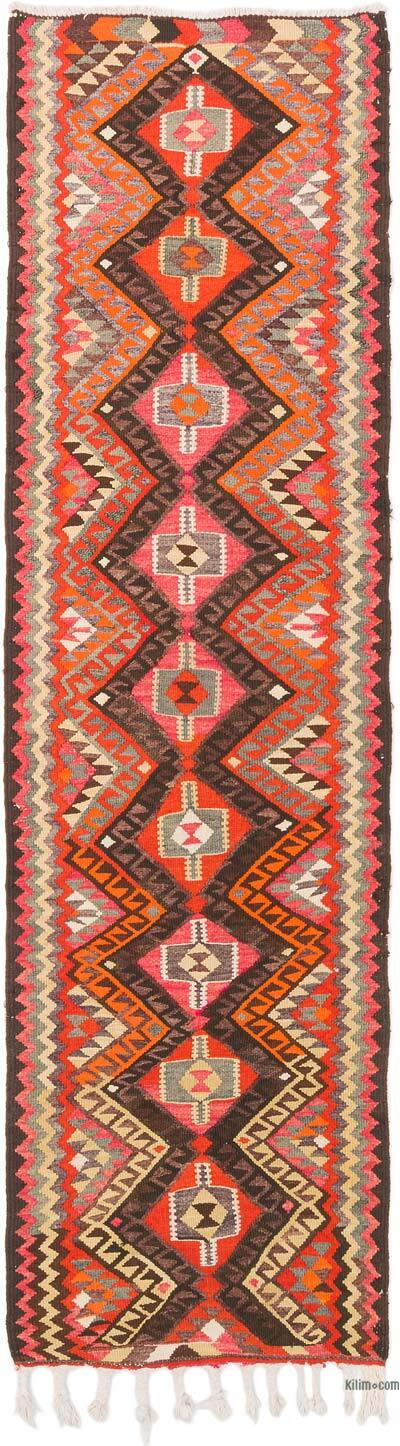 Alfombra Kilim Tribal Vintage - 84 cm x 307 cm