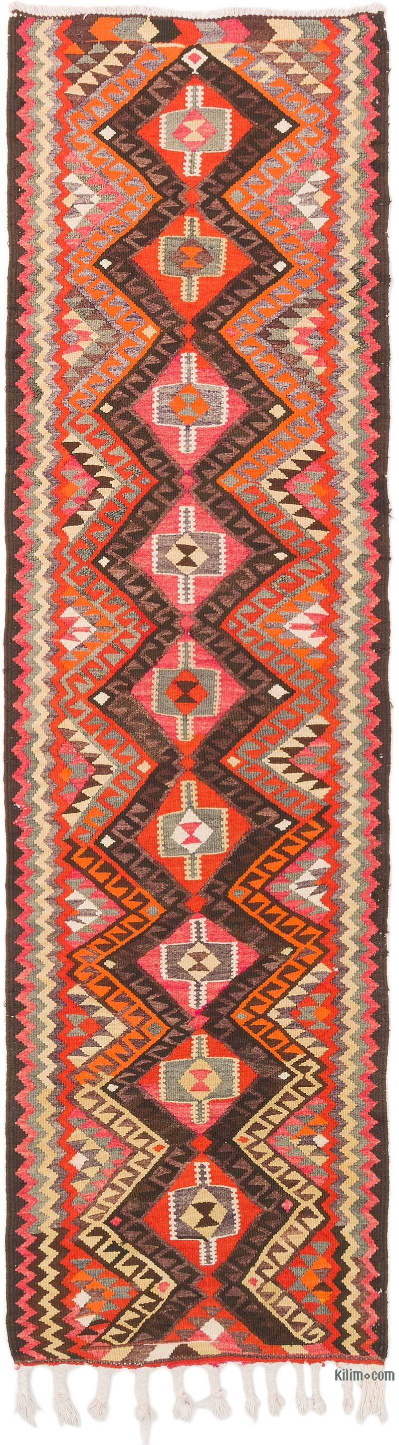 Vintage Tribal Kilim Runner - 2' 9" x 10' 1" (33" x 121") - K0077117