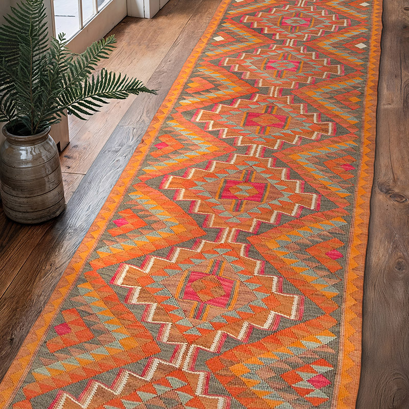Vintage Anadolu Kilim Yolluk - 85 cm x 315 cm - K0077123