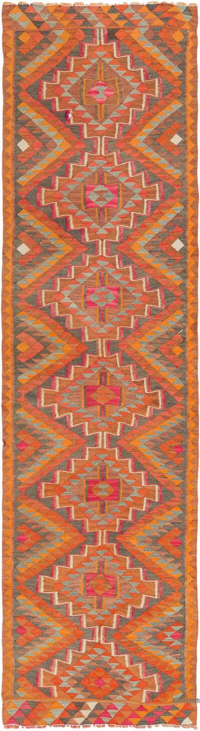 Vintage Tribal Kilim Runner - 2' 9" x 10' 4" (33" x 124")