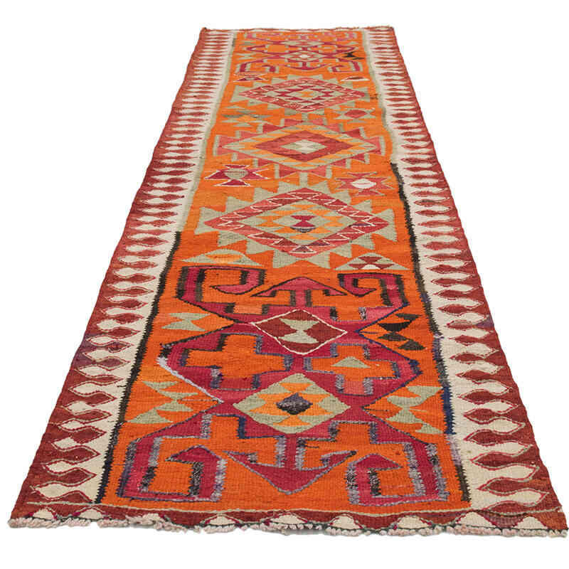 Vintage Anadolu Kilim Yolluk - 93 cm x 323 cm - K0077124