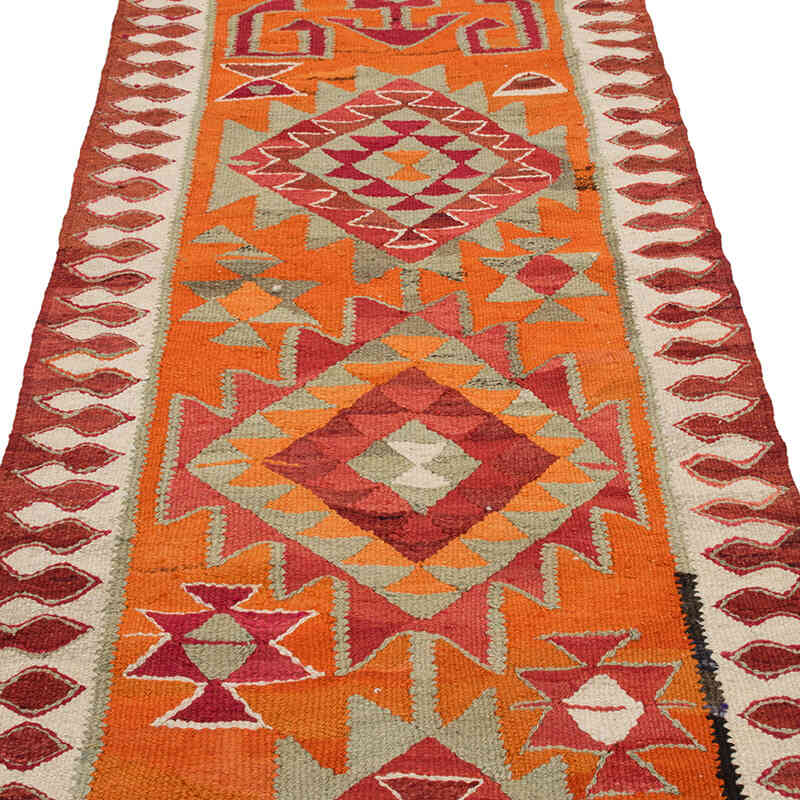 Vintage Anadolu Kilim Yolluk - 93 cm x 323 cm - K0077124