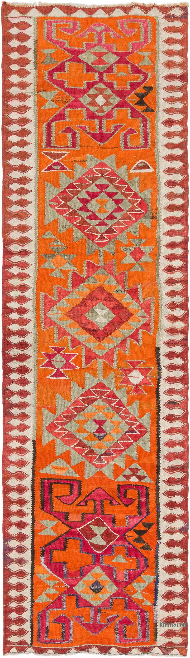 Vintage Anadolu Kilim Yolluk - 93 cm x 323 cm - K0077124