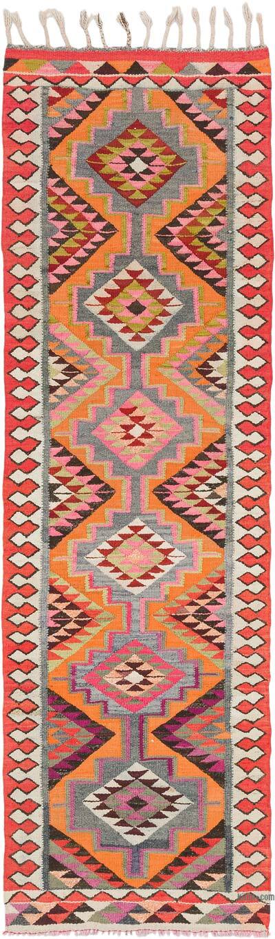 Vintage Anadolu Kilim Yolluk - 97 cm x 318 cm