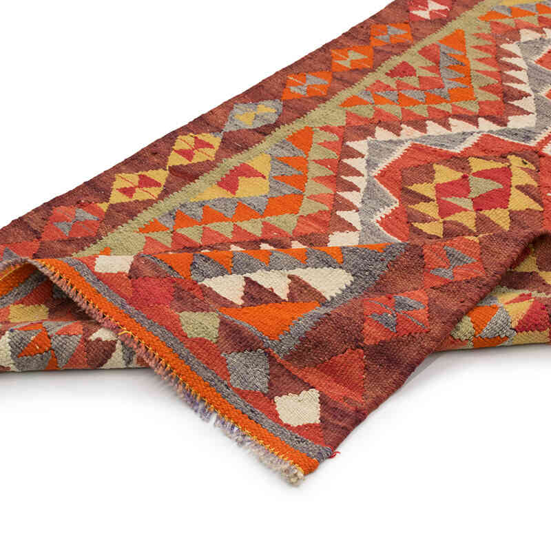 Vintage Tribal Kilim Runner - 3' 3" x 11' 7" (39" x 139") - K0077127
