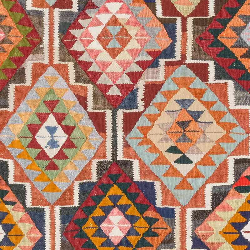 Vintage Tribal Kilim Runner - 3' 3" x 11' 4" (39" x 136") - K0077131