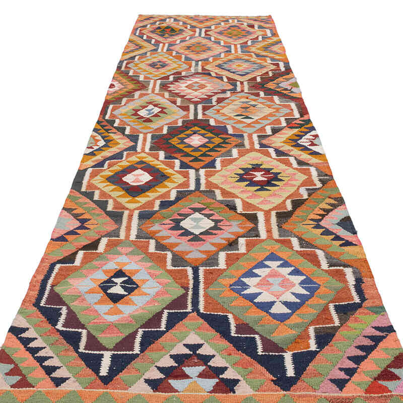 Vintage Tribal Kilim Runner - 3' 3" x 11' 4" (39" x 136") - K0077131