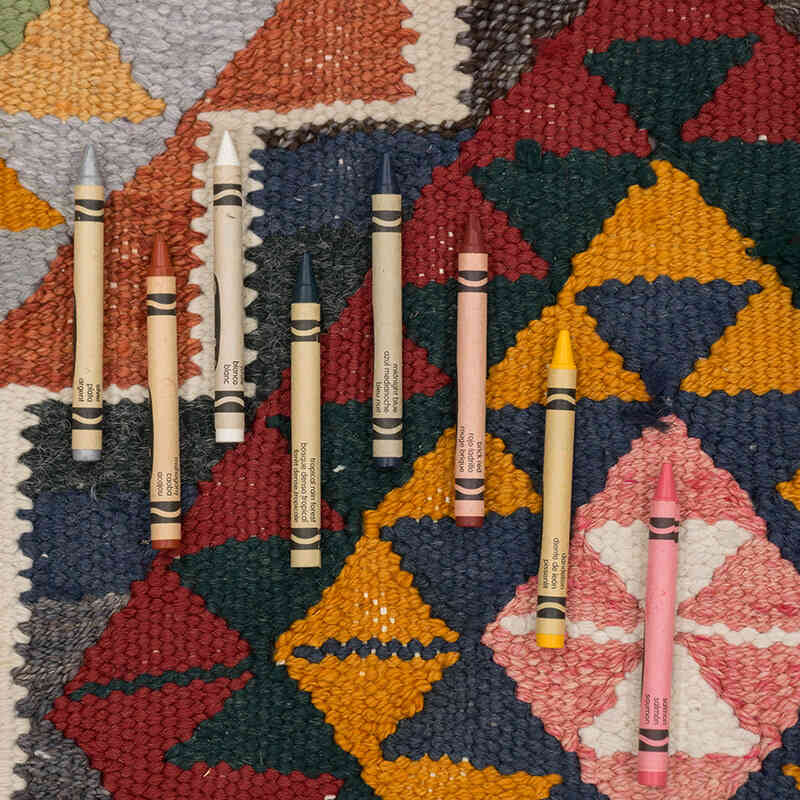 Vintage Tribal Kilim Runner - 3' 3" x 11' 4" (39" x 136") - K0077131
