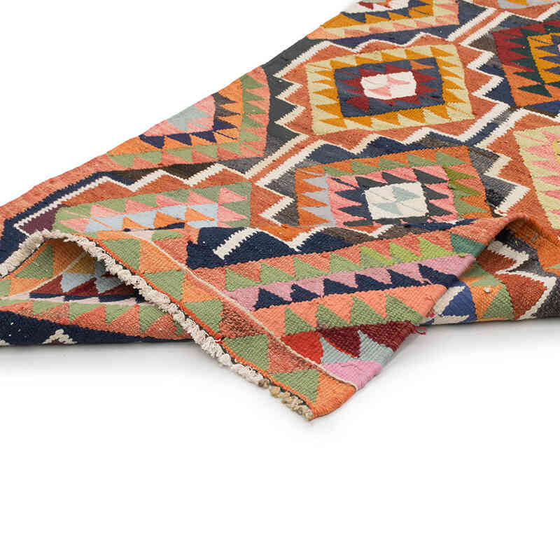 Vintage Tribal Kilim Runner - 3' 3" x 11' 4" (39" x 136") - K0077131