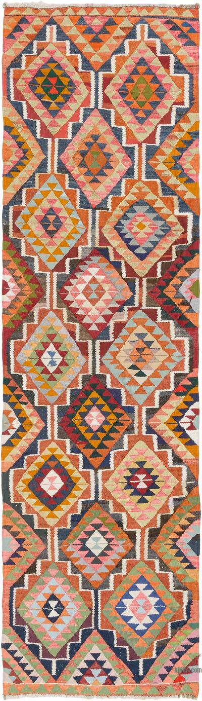 Vintage Tribal Kilim Runner - 3' 3" x 11' 4" (39" x 136")