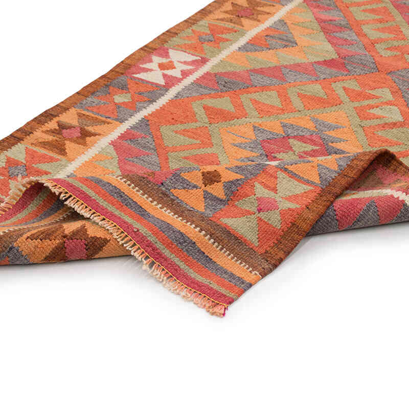 Vintage Tribal Kilim Runner - 3' 3" x 10' 10" (39" x 130") - K0077132