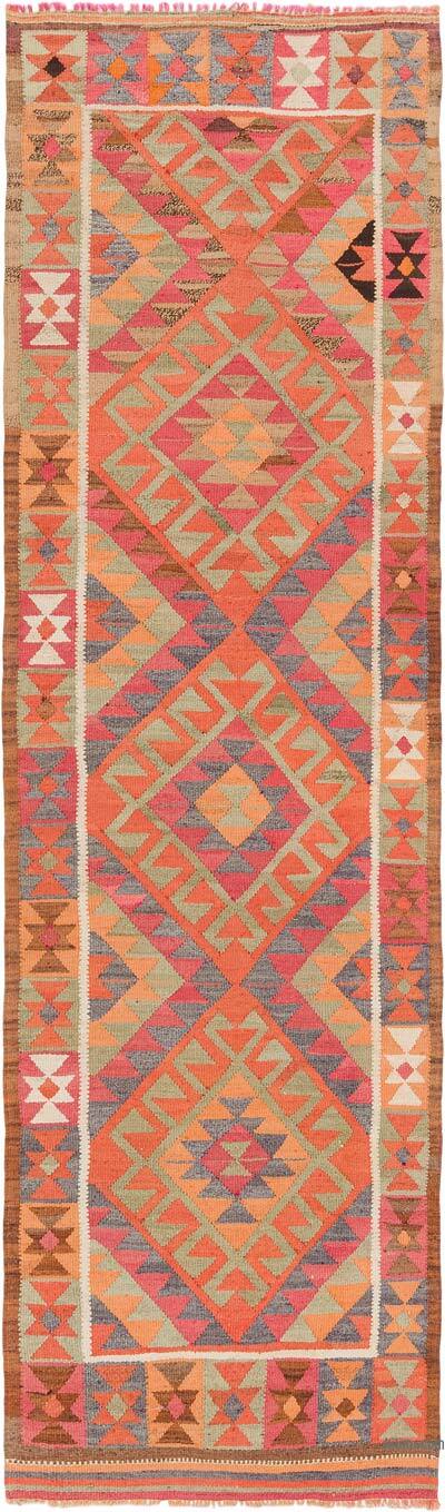 Alfombra Kilim Tribal Vintage - 99 cm x 331 cm