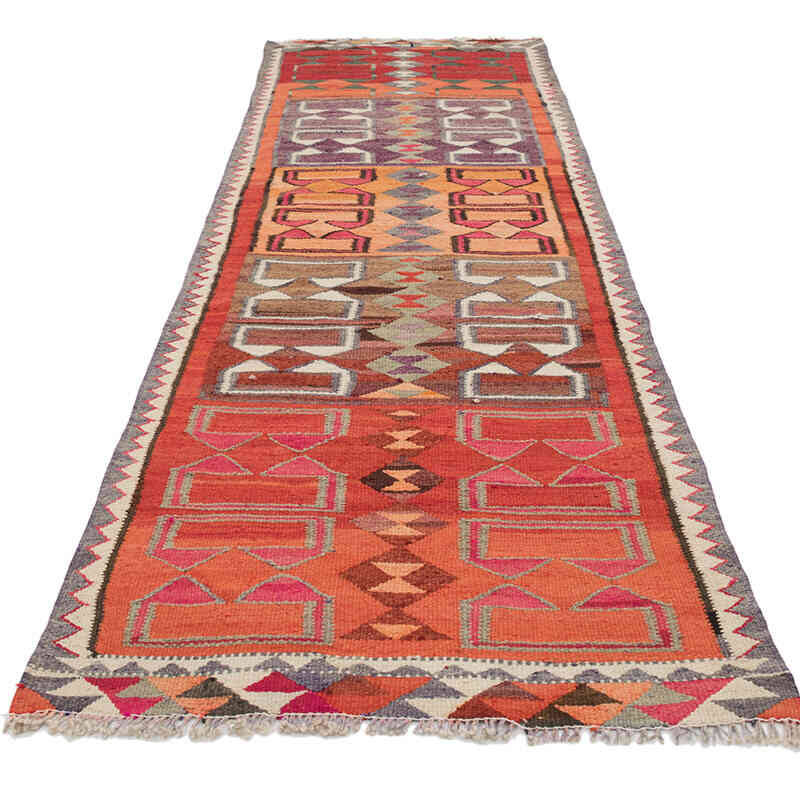 Alfombra Kilim Tribal Vintage - 100 cm x 301 cm - K0077133