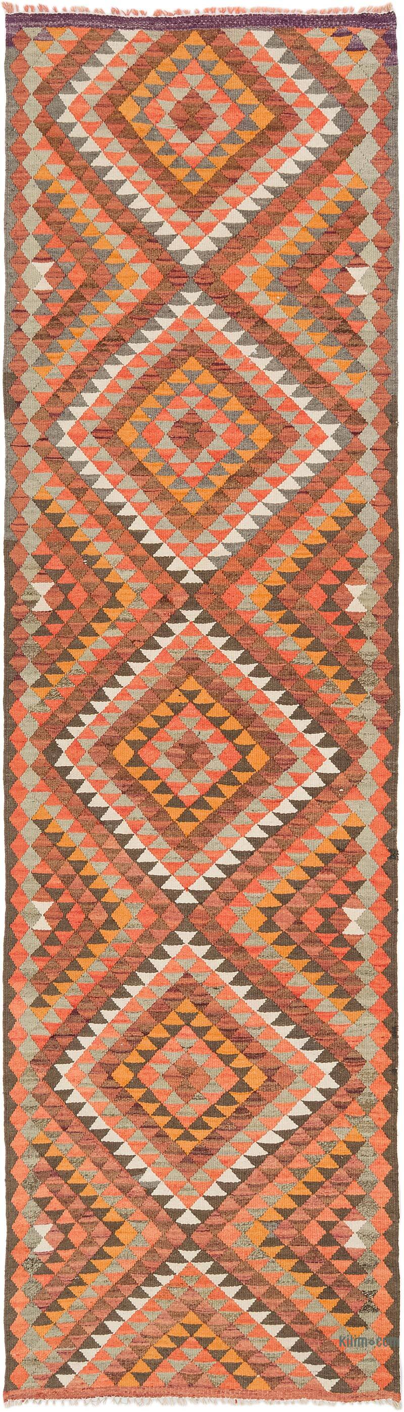 Alfombra Kilim Tribal Vintage - 88 cm x 310 cm - K0077134