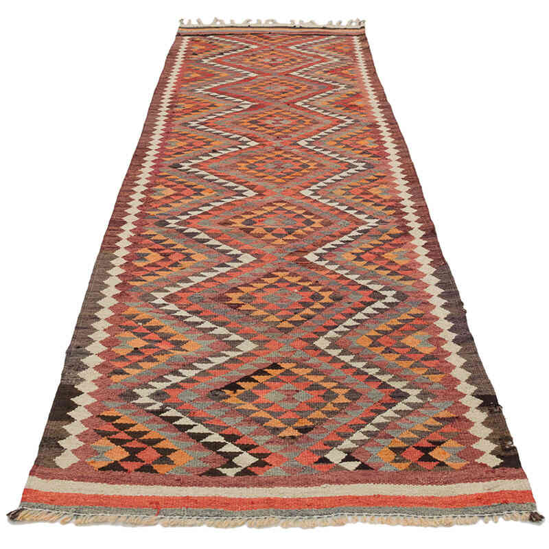 Vintage Tribal Kilim Runner - 2' 10" x 9' 7" (34" x 115") - K0077140