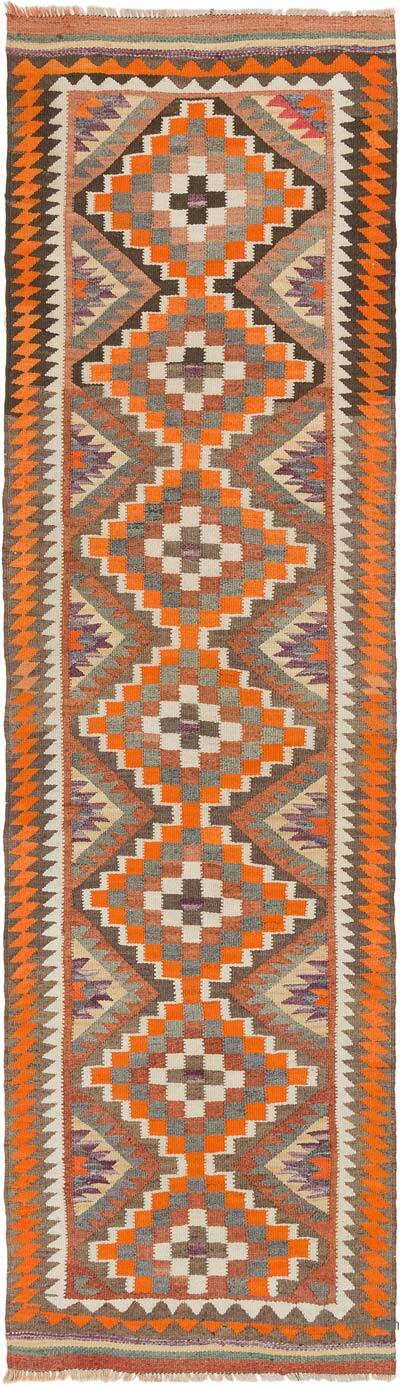 Vintage Tribal Kilim Runner - 2' 11" x 10' 4" (35" x 124")