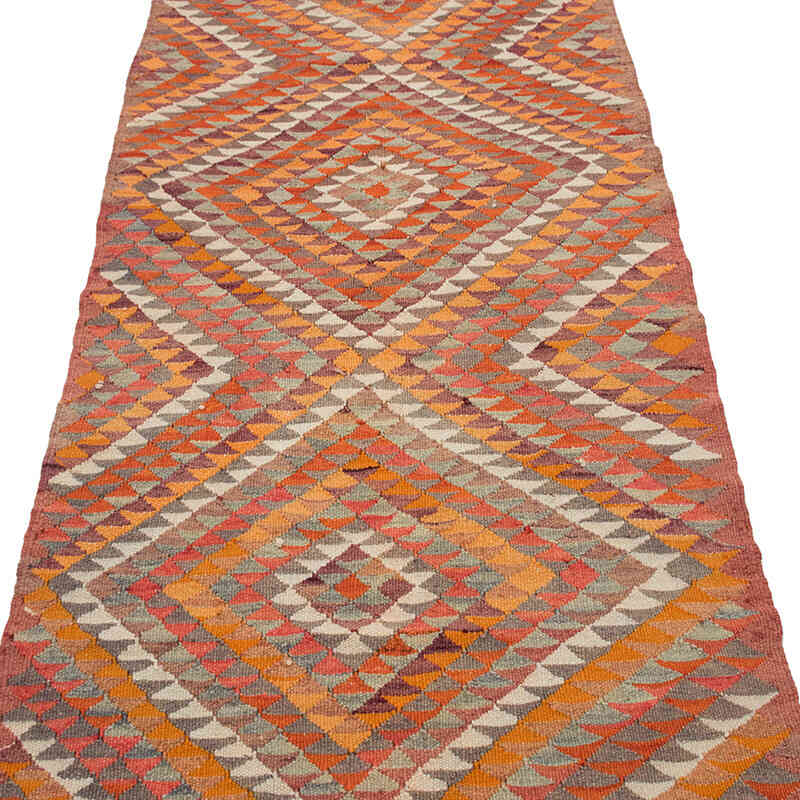 Vintage Tribal Kilim Runner - 2' 10" x 8' 1" (34" x 97") - K0077142
