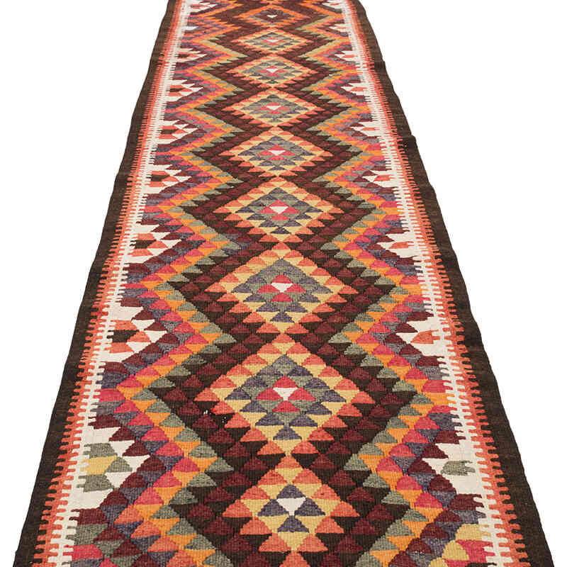 Vintage Tribal Kilim Runner - 2' 11" x 11' 11" (35" x 143") - K0077143