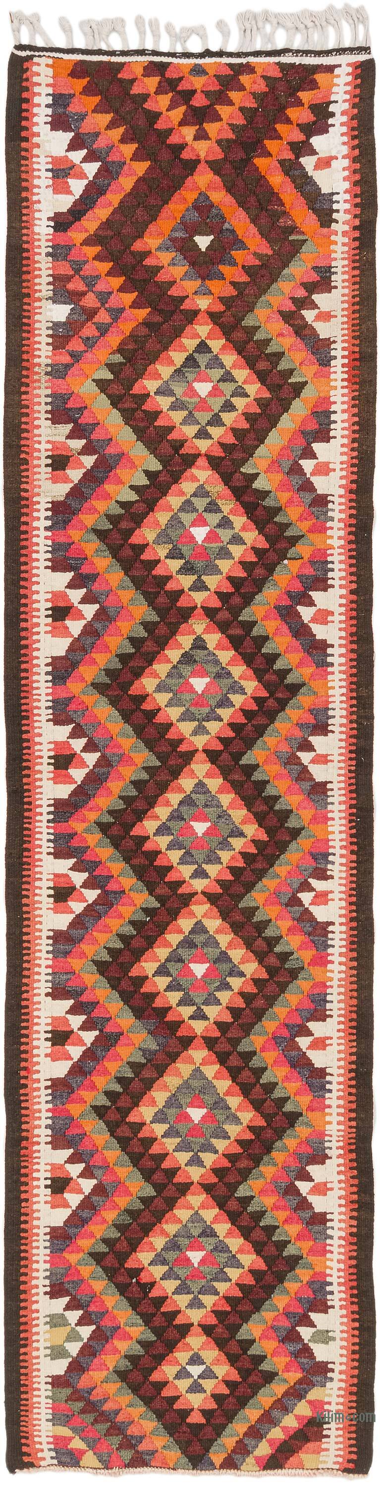 Vintage Tribal Kilim Runner - 2' 11" x 11' 11" (35" x 143") - K0077143