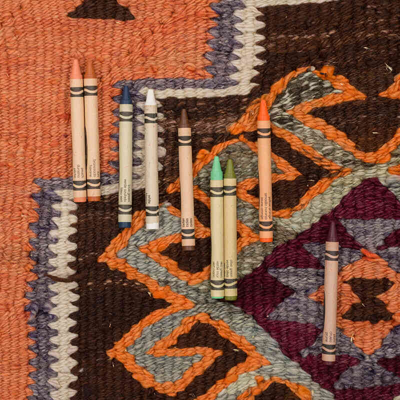 Alfombra Kilim Tribal Vintage - 91 cm x 266 cm - K0077145