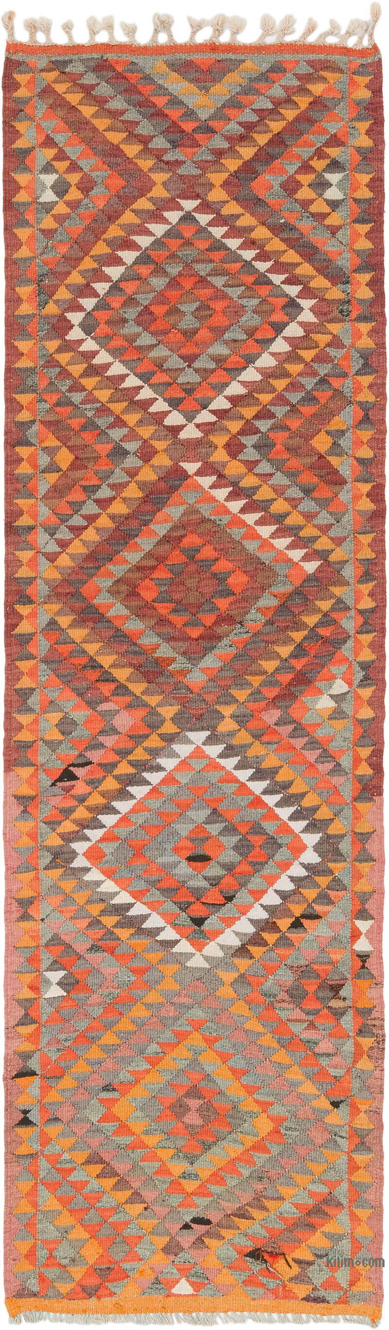 Vintage Tribal Kilim Runner - 2' 11" x 10' 4" (35" x 124") - K0077147