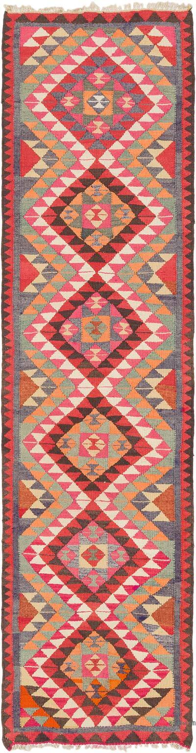 Vintage Tribal Kilim Runner - 2' 10" x 11' 1" (34" x 133")