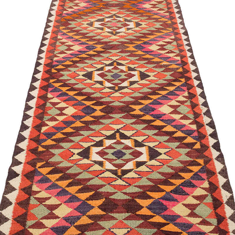 Vintage Tribal Kilim Runner - 2' 10" x 9' 3" (34" x 111") - K0077155