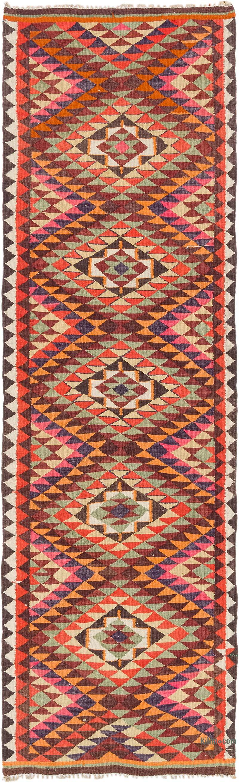 Vintage Tribal Kilim Runner - 2' 10" x 9' 3" (34" x 111") - K0077155