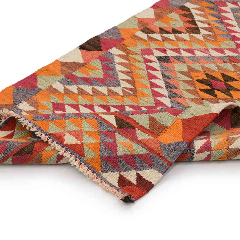 Vintage Tribal Kilim Runner - 2' 9" x 10' 10" (33" x 130") - K0077156