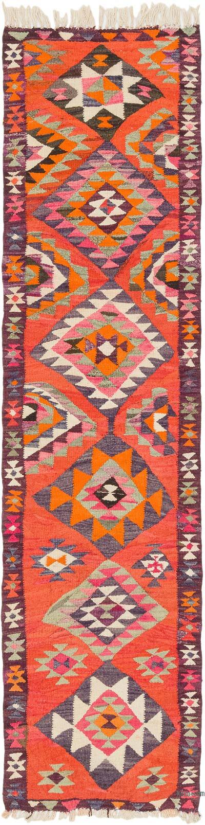 Vintage Tribal Kilim Runner - 2' 10" x 11' 2" (34" x 134")