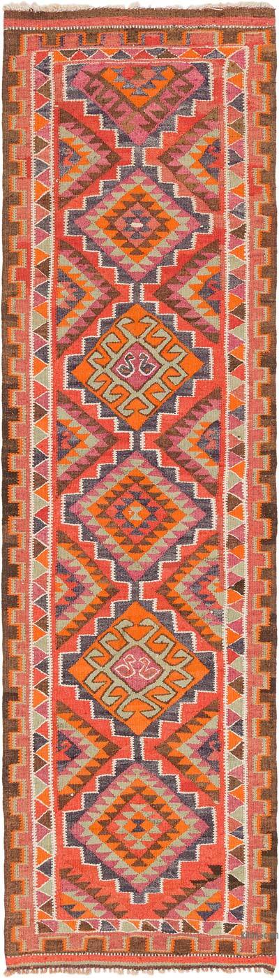 Vintage Tribal Kilim Runner - 3' 1" x 10' 10" (37" x 130")