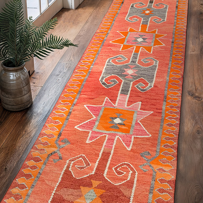 Vintage Anadolu Kilim Yolluk - 94 cm x 355 cm - K0077161