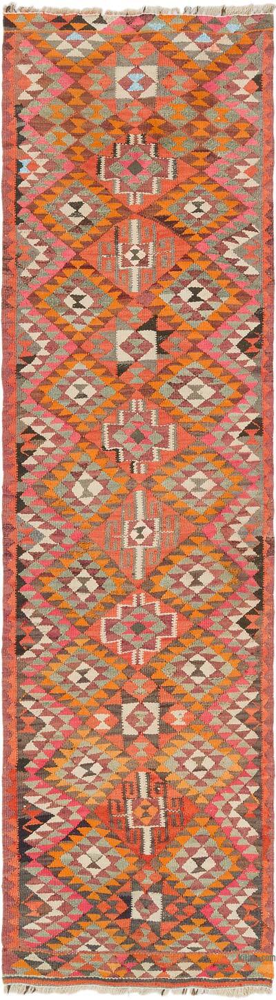 Vintage Tribal Kilim Runner - 2' 7" x 9' 6" (31" x 114")