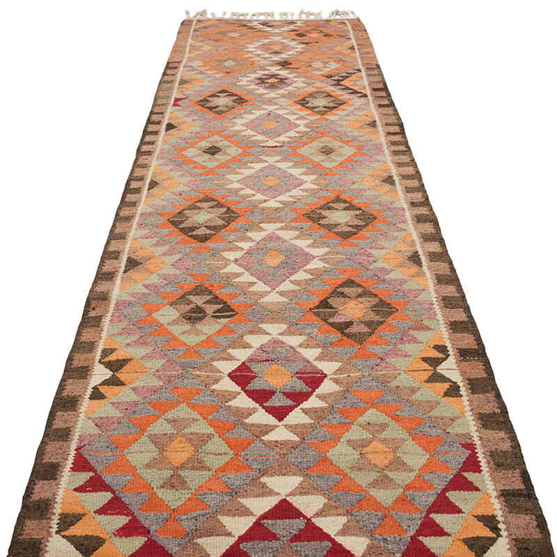 Vintage Anadolu Kilim Yolluk - 98 cm x 327 cm - K0077163