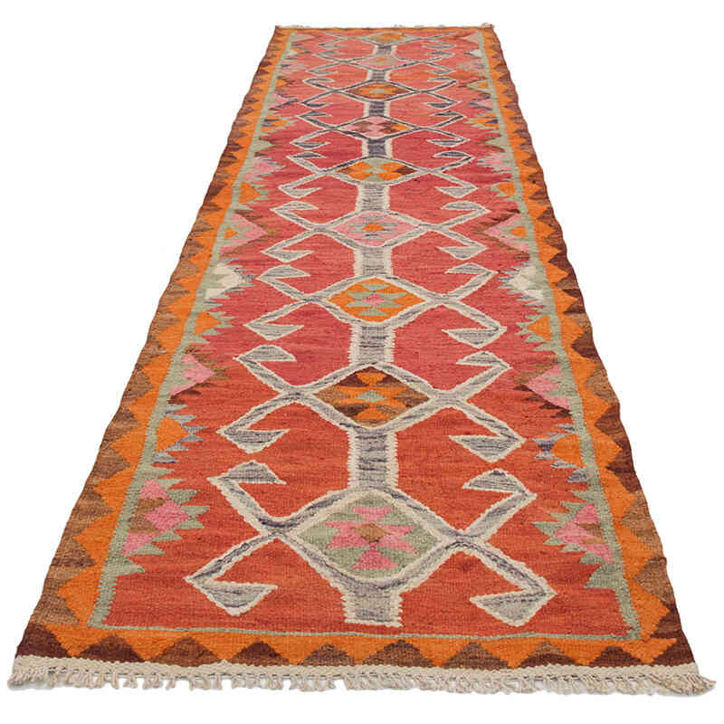 Vintage Anadolu Kilim Yolluk - 93 cm x 352 cm - K0077164