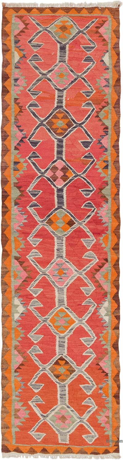 Vintage Tribal Kilim Runner - 3' 1" x 11' 7" (37" x 139")