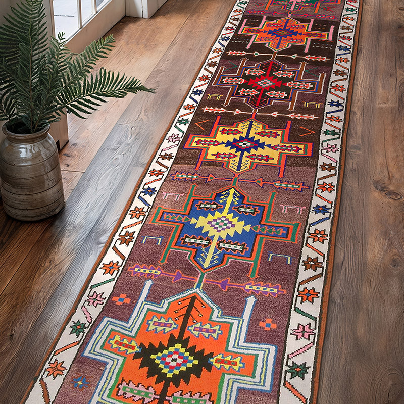 Vintage Tribal Runner Rug - 2' 8" x 11' 10" (32" x 142") - K0077167