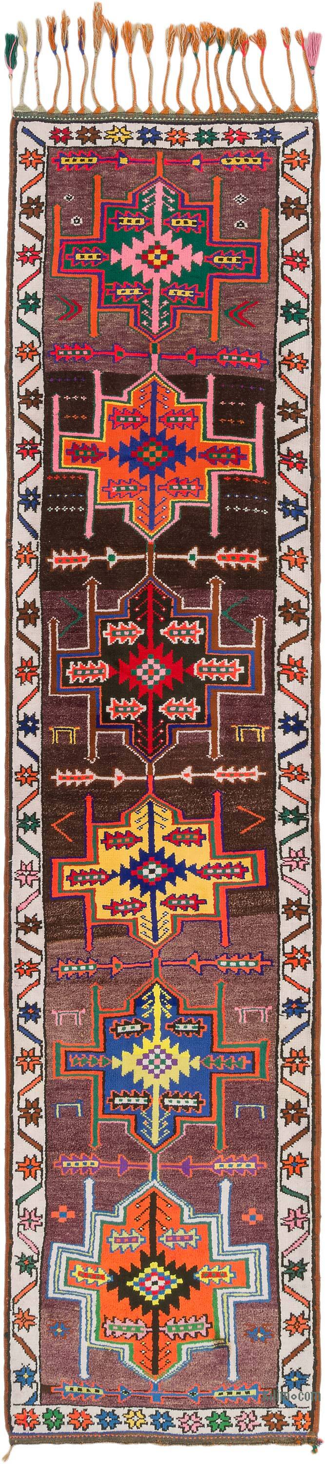 Vintage Tribal Runner Rug - 2' 8" x 11' 10" (32" x 142") - K0077167