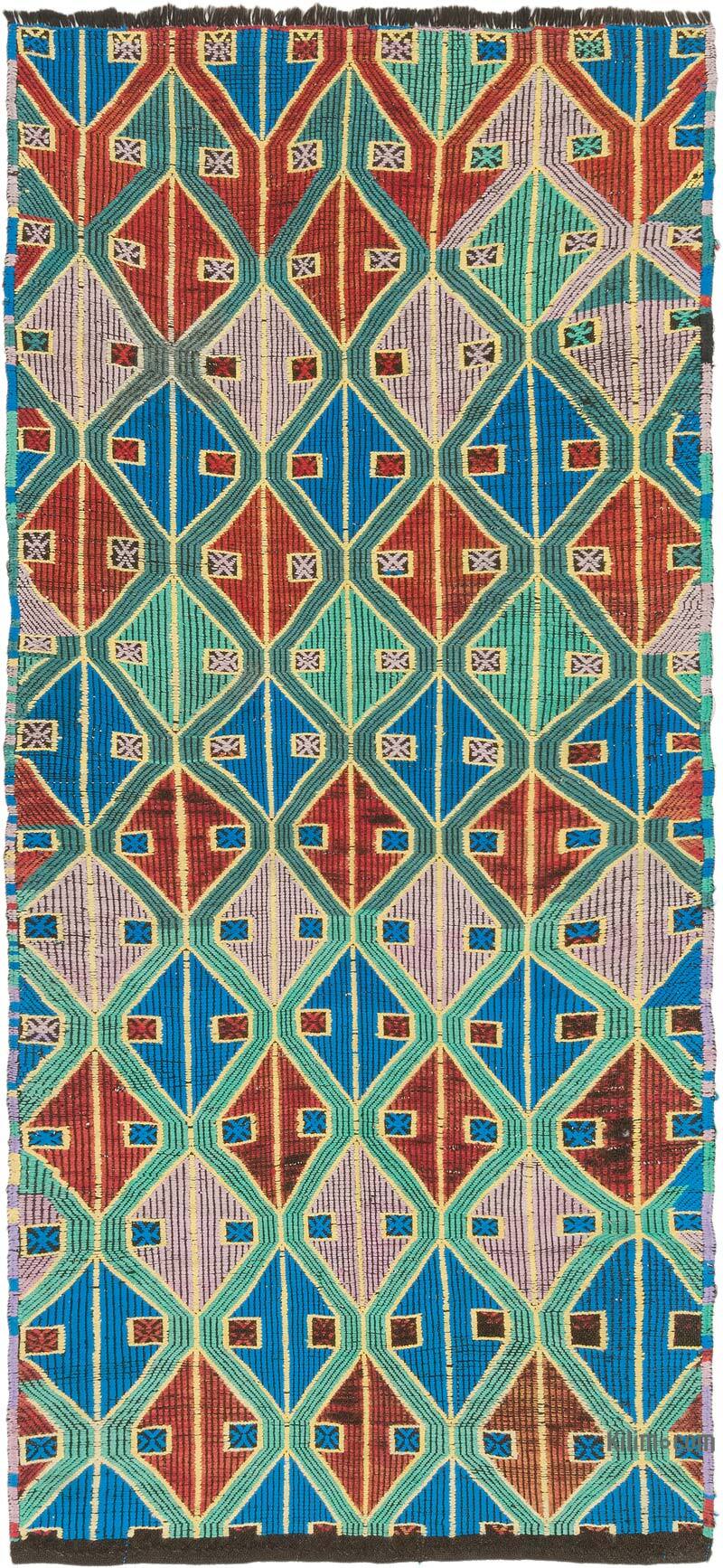 Vintage Anatolian Jijim Rug - 4' 1" x 9' 1" (49" x 109") - K0077172