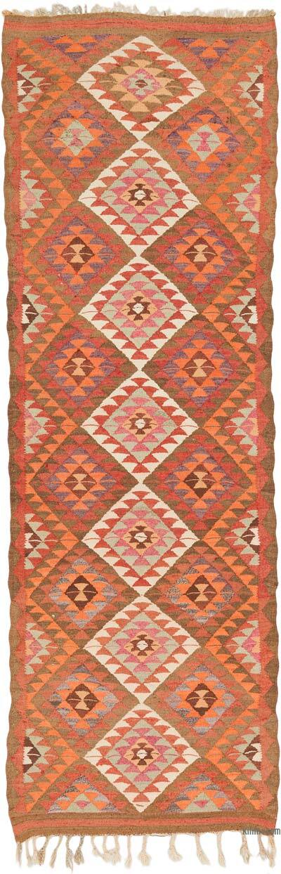 Vintage Tribal Kilim Runner - 3' 6" x 10'  (42" x 120")