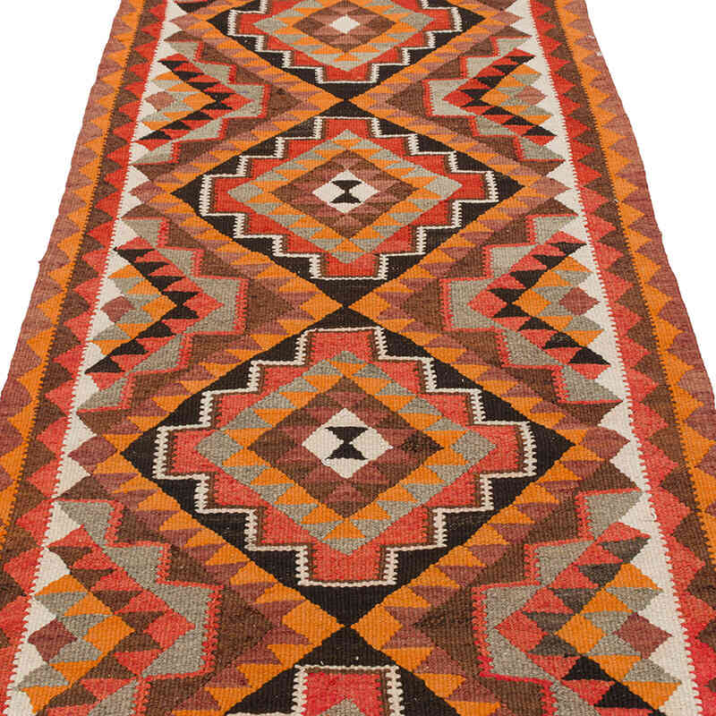Vintage Anadolu Kilim Yolluk - 100 cm x 303 cm - K0077174