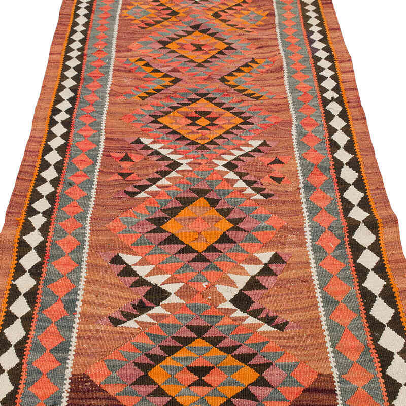 Vintage Tribal Kilim Runner - 3' 1" x 10' 2" (37" x 122") - K0077180