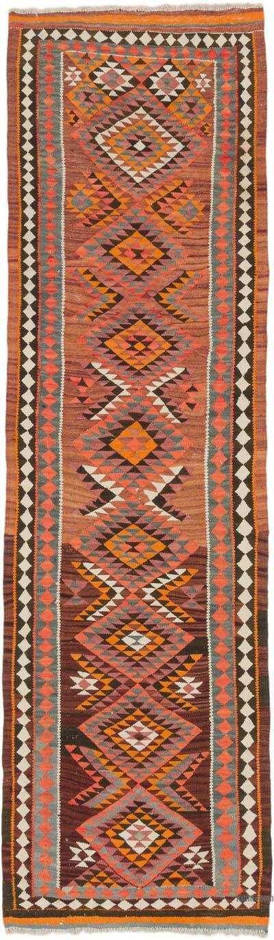 Vintage Tribal Kilim Runner - 3' 1" x 10' 2" (37" x 122")